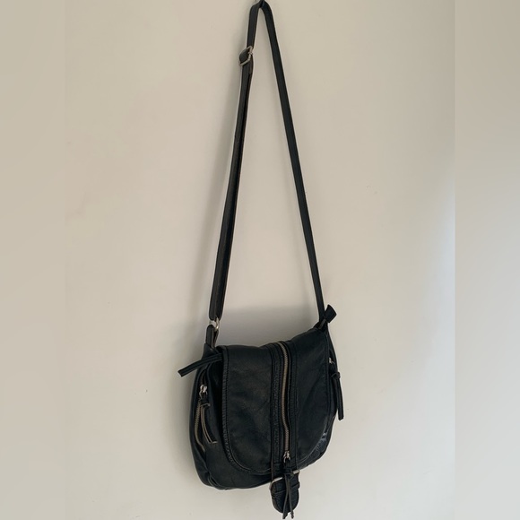 Tano Bag .Black leather crossbody purse with zipper. Used - Picture 7 of 14